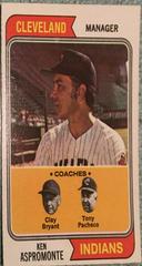 Indians Mgr. , Coaches Baseball Cards 1974 Topps Prices