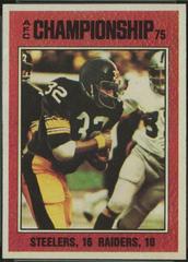 AFC Championship [Steelers vs. Raiders] #332 Football Cards 1976 Topps Prices