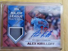 Alex Kirilloff [Red] Baseball Cards 2022 Topps Major League Material Autographs Prices