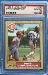 Dave Concepcion #193 Baseball Cards 1987 O Pee Chee Prices