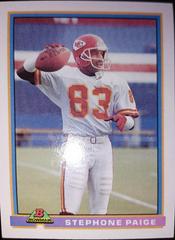 Stephone Paige #218 Football Cards 1991 Bowman Prices