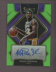 Magic Johnson [Green Prizm] #SG-MJN Basketball Cards 2021 Panini Select Signatures Prices