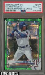 Maximo Acosta [Green] #BCP-163 Baseball Cards 2021 Bowman Chrome Sapphire Prospects Prices