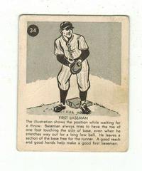 First Baseman #34 Baseball Cards 1952 Parkhurst Frostade Prices
