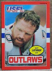 Kit Lathrop #4 Football Cards 1985 Topps USFL Prices