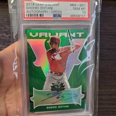 Shohei Ohtani [Autographs Green] #BA-SO1 Baseball Cards 2018 Leaf Valiant Prices