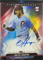 Bryce Harper [Red Refractor] Baseball Cards 2020 Topps Finest Moments Autographs Prices