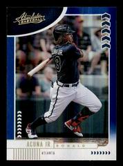 Ronald Acuna Jr. [Spectrum Blue] #9 Baseball Cards 2020 Panini Absolute Prices