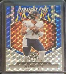 Justin Fields [Blue] Football Cards 2023 Panini Mosaic Straight Fire Prices