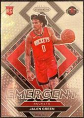 Jalen Green [Green Prizm] #15 Basketball Cards 2021 Panini Prizm Emergent Prices