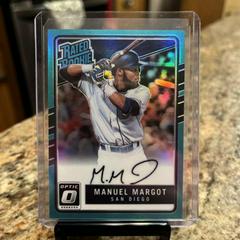 Manuel Margot [Aqua] Baseball Cards 2017 Panini Donruss Optic Rated Rookie Signatures Prices