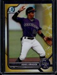 Adael Amador [Gold] #BDC-59 Baseball Cards 2022 Bowman Draft Chrome Prices