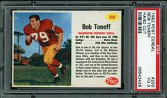 Bob Toneff [Hand Cut] #200 Football Cards 1962 Post Cereal Prices