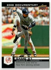 Derek Jeter #1681 Baseball Cards 2008 Upper Deck Documentary Prices