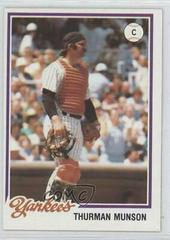 Thurman Munson Baseball Cards 1978 Burger King Yankees Prices