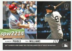 Albert Pujols, Ted Williams #319 Baseball Cards 2019 Topps Now Prices