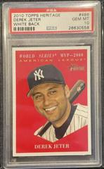 Derek Jeter [White Back] #486 Baseball Cards 2010 Topps Heritage Prices