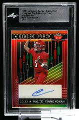 Malik Cunningham [Red] #RS-MC1 Football Cards 2022 Leaf Valiant Autographs Rising Stock Prices