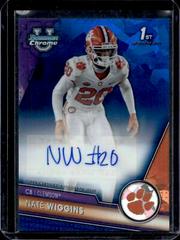Nate Wiggins #PA-NWI Football Cards 2023 Bowman Chrome University Sapphire Prospect Autographs Prices