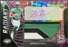Breece Hall [Neon Green] #RAD-BHA Football Cards 2022 Panini Spectra Radiant Rookie Patch Signatures Prices