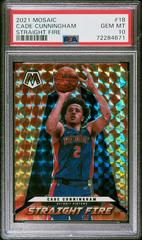 Cade Cunningham #18 Basketball Cards 2021 Panini Mosaic Straight Fire Prices