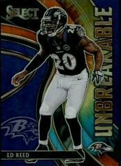 Ed Reed [Tie-Dye Prizm] #U15 Football Cards 2020 Panini Select Unbreakable Prices
