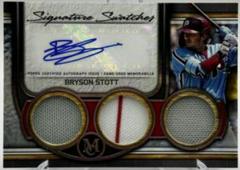 Bryson Stott Baseball Cards 2023 Topps Museum Collection Signature Swatches Triple Relic Prices