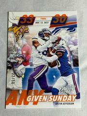 Justin Jefferson [Orange] #AGS-10 Football Cards 2023 Panini Prestige Any Given Sunday Prices