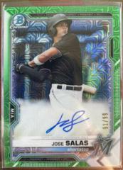 Jose Salas [Green Refractor] #BMA-JS Baseball Cards 2021 Bowman Chrome Mega Box Mojo Autographs Prices