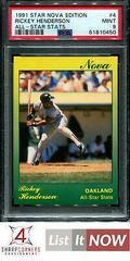 Rickey Henderson [All Star Stats] #4 Baseball Cards 1991 Star Nova Edition Prices
