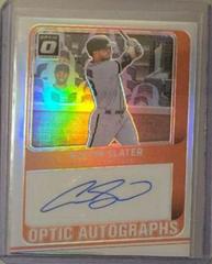 Austin Slater [Holo] #OA-AS Baseball Cards 2021 Panini Donruss Optic Autographs Prices