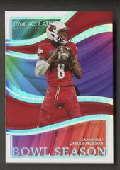 Lamar Jackson #BS-7 Football Cards 2023 Panini Immaculate Collection Collegiate Bowl Season Prices