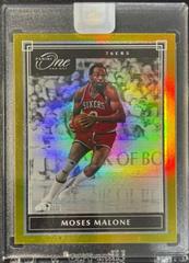 Moses Malone [Gold] Basketball Cards 2019 Panini One and One Prices