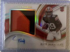 Cedric Tillman [Gold] #4 Football Cards 2023 Panini Immaculate Premium Patch Rookie Autograph Prices