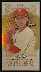 Alec Bohm [Mini Gold Refractor] #100 Baseball Cards 2021 Topps Allen & Ginter Chrome Prices