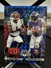 Ja'Marr Chase, Justin Jefferson [Blue] #CC-13 Football Cards 2023 Panini Mosaic Carbon Copy Prices