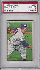 Frank Shea #230 Baseball Cards 1952 Bowman Prices
