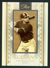 Alex Rodriguez [Holo Gold] Baseball Cards 2022 Panini Three and Two Sultans Prices