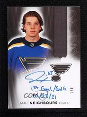Jake Neighbours [Black Autograph] Hockey Cards 2021 Upper Deck The Cup Rookie Class of 2022 Prices
