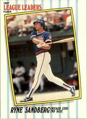 Ryne Sandberg #39 Baseball Cards 1987 Fleer League Leaders Prices