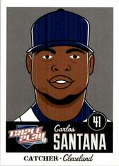 Carlos Santana #23 Baseball Cards 2012 Panini Triple Play Prices