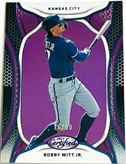 Bobby Witt Jr. [Mirror Purple] Baseball Cards 2023 Panini Chronicles Certified Prices