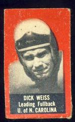 Dick Weiss Football Cards 1950 Topps Felt Backs Prices
