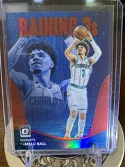 LaMelo Ball [Red] Basketball Cards 2022 Panini Donruss Optic Raining 3s Prices