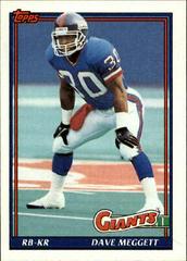 Dave Meggett #23 Football Cards 1991 Topps Prices