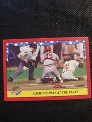 Game 7's Play At The Plate #11 Baseball Cards 1988 Fleer World Series Prices