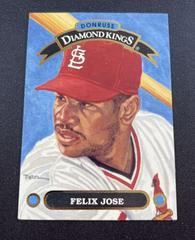 Felix Jose #DK-13 Baseball Cards 1992 Panini Donruss Diamond Kings Prices