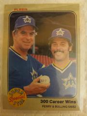 300 Career Wins [G. Perry, T. Bulling] #630 Baseball Cards 1983 Fleer Prices