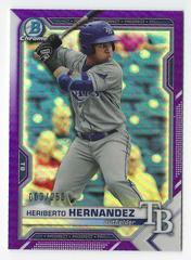 Heriberto Hernandez [Purple Refractor] #BDC-100 Baseball Cards 2021 Bowman Draft Chrome Prices