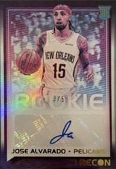 Jose Alvarado [Green] Basketball Cards 2021 Panini Recon Rookie Signatures Prices